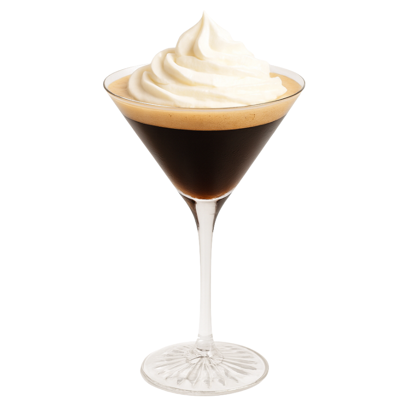 Caffé shakerato con aggiunta di panna