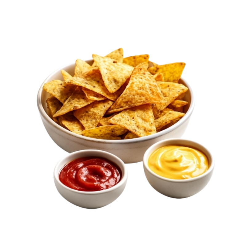 Nachos con cheddar 