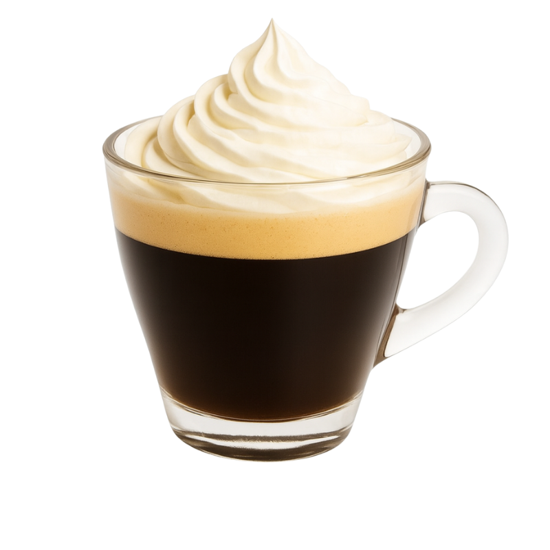 Orzo doppio con aggiunta di panna